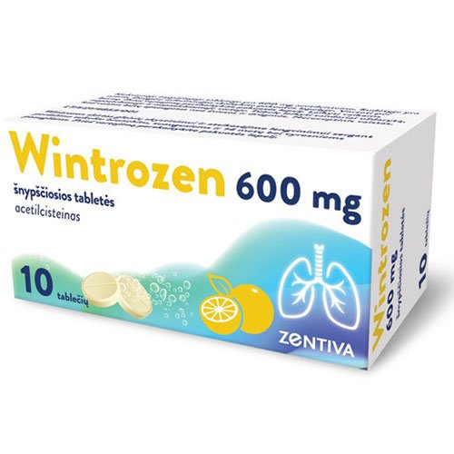 Wintrozen 600mg šnypščiosios tabletės N10 | Mano Vaistinė