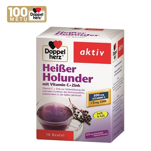 Doppelherz aktiv Heisse Holunder (Hot Elderberry) N10 | Mano Vaistinė