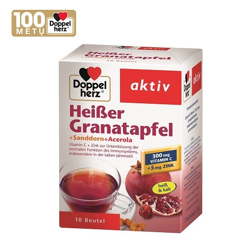 Doppelherz aktiv Heisser Granatapfel (Hot Pomegranate) N10 | Mano Vaistinė