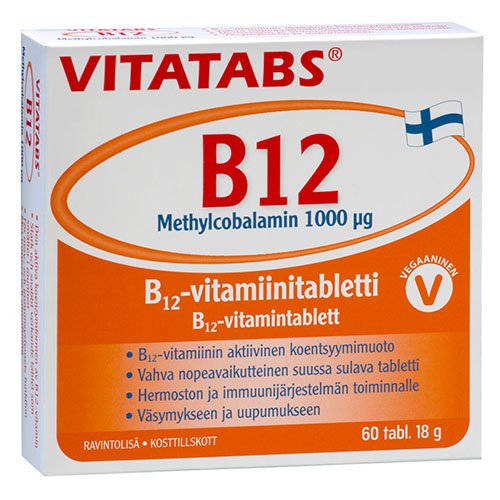 Vitaminas B12 Vitatabs B12 Methylcobalamin 1000, N60 | Mano Vaistinė