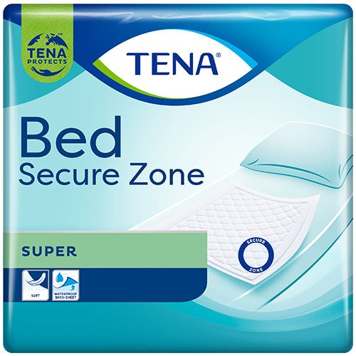 Vienkartinės paklodės, paklotai Tena Bed Super Secure Zone paklotai 60x90 cm, N30 | Mano Vaistinė