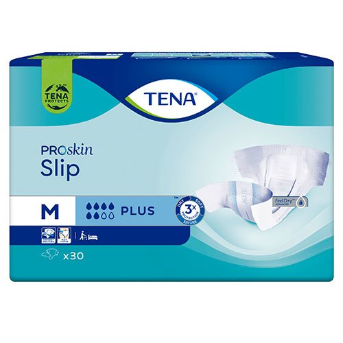 Sauskelnės suaugusiems Tena Slip Plus sauskelnės (M), N30 | Mano Vaistinė