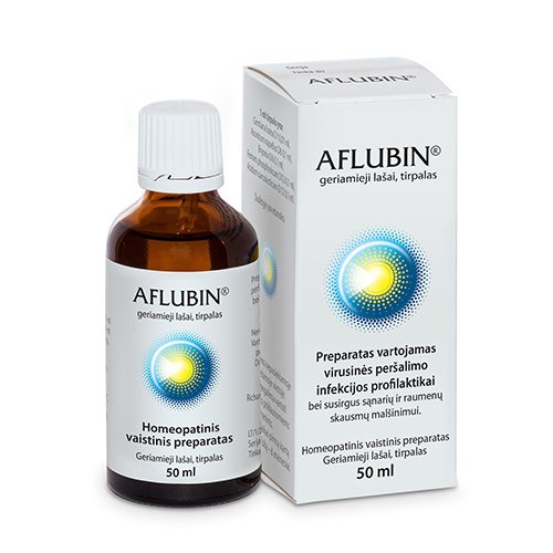 Homeopatinis vaistas raumenų ir sąnarių skausmui  Aflubin lašai raumenų ir sąnarių skausmui, 50 ml | Mano Vaistinė