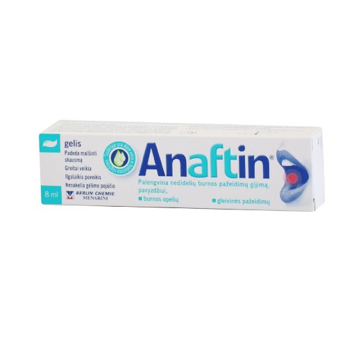 Burnos gelis Anaftin 12 % gelis burnos pažeidimų gijimui, 8 ml | Mano Vaistinė
