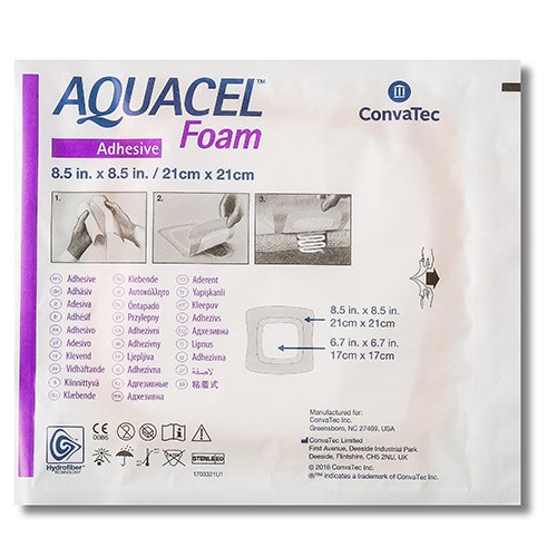 Tvarstis žaizdoms Aquacel Foam lipnus tvarstis, 21 x 21, N5  | Mano Vaistinė