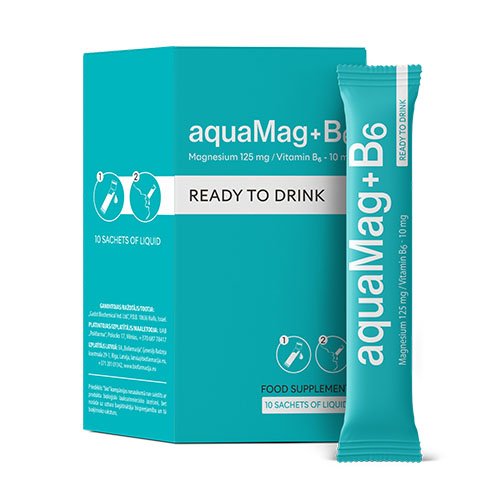 AquaMag+B6 tirpalas pakeliuose po 15ml N10 | Mano Vaistinė
