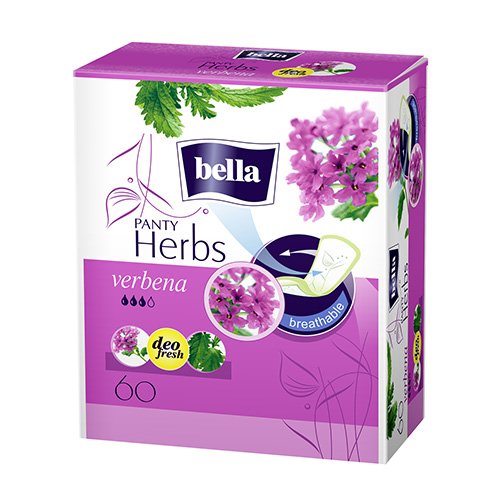 Higieniniai įklotai Bella Herbs higieniniai įklotai su verbenų ekstraktu, N60 | Mano Vaistinė