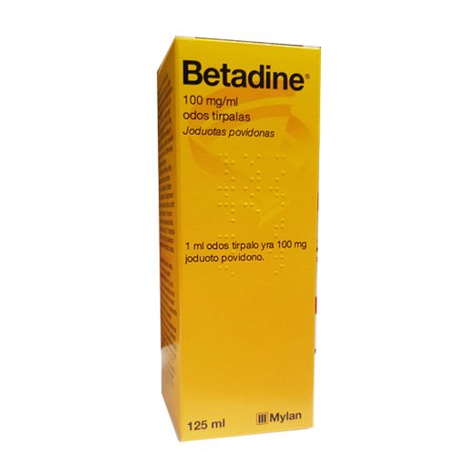 Betadine 100mg/ml odos tirpalas 125ml N1 LI | Mano Vaistinė