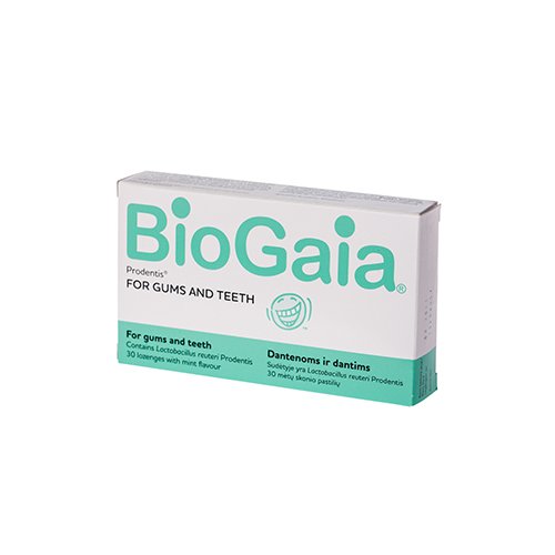 Probiotikai, gerosios žarnyno bakterijos BioGaia ProDentis čiulpiamosios pastilės, N30 | Mano Vaistinė