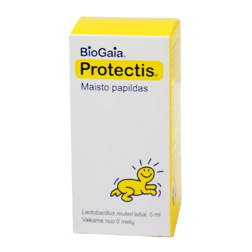 Probiotikas, gerosios žarnyno bakterijos BioGaia Protectis probiotikų lašai kūdikiams ir vaikams, 5 ml | Mano Vaistinė