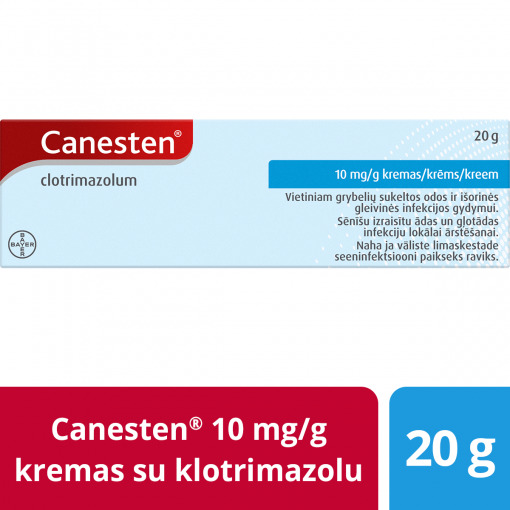 Canesten 10 mg/g kremas 20g | Mano Vaistinė