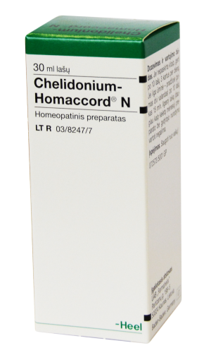 Homeopatinis vaistas Chelidonium-Homaccord N geriamieji lašai virškinimui, 30 ml | Mano Vaistinė