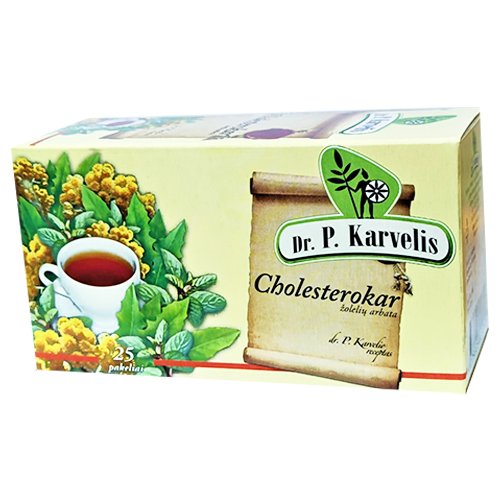 Arbatos ir vaistažolės cholesteroliui mažinti Cholesterokar žolelių arbata 1 g, N25 (K) | Mano Vaistinė
