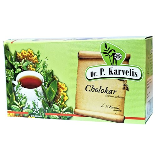 Arbatos ir vaistažolės virškinimui Cholokar žolelių arbata, 1 g, N25 (K) | Mano Vaistinė