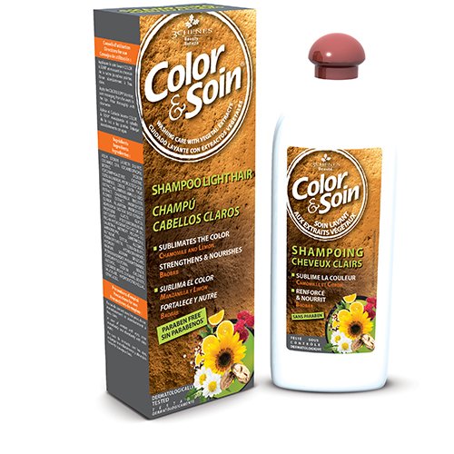Plaukų priežiūros priemonė, šampūnas Color & Soin šampūnas šviesiems plaukams, 250 ml | Mano Vaistinė