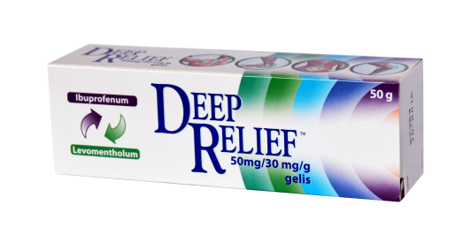 Gelis nuo skausmo ir uždegimo Deep Relief gelis, 50 g  | Mano Vaistinė