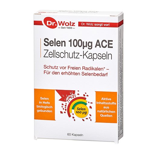 Dr.Wolz Selen 100mg + Vitaminai ACE kapsulės N60  | Mano Vaistinė