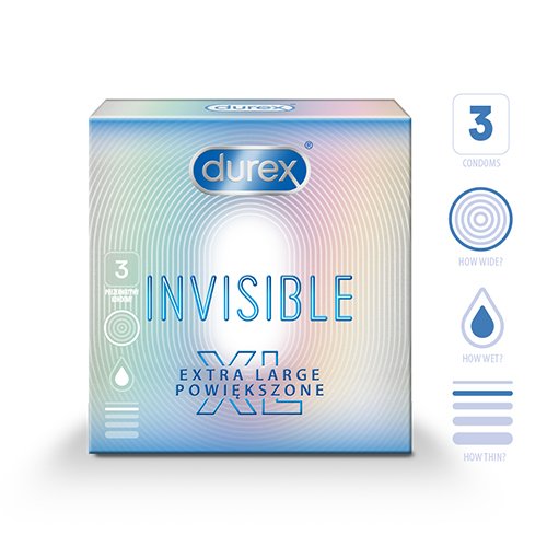 Durex Invisible XL N3 | Mano Vaistinė