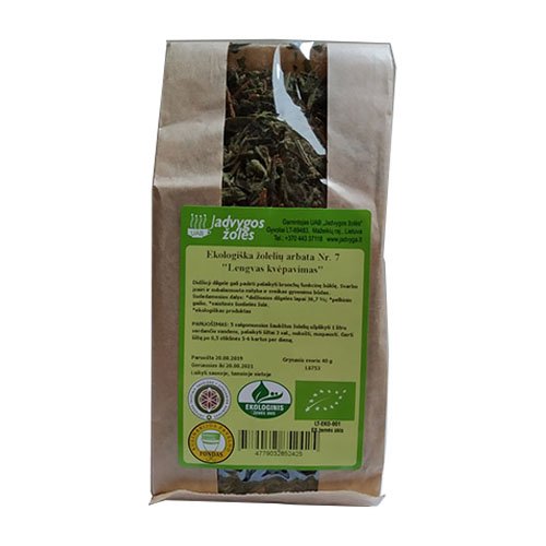 Arbatos ir vaistažolės kvėpavimo takams Ekologiška žolelių arbata Nr. 7 (lengvam kvėpavimui), 40 g | Mano Vaistinė