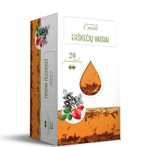 Žolelių arbata imuninei sistemai Erškėčių vaisiai 1.5 g, N20 (Emili) | Mano Vaistinė