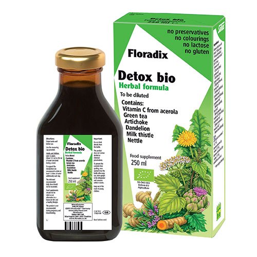 Maisto papildas detoksikacijai Organizmo valymui FLORADIX DETOX BIO, 250 ml | Mano Vaistinė