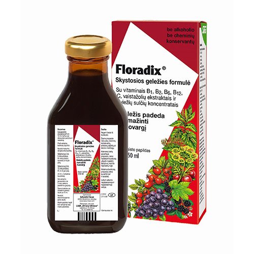 Skystasis maisto papildas Floradix skystis, skystosios geležies formulė, 250 ml | Mano Vaistinė