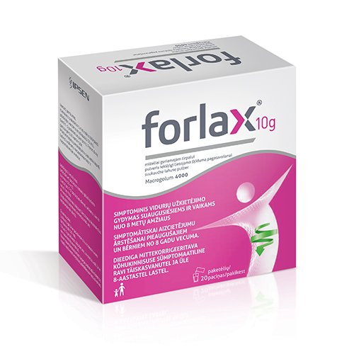 Vidurius laisvinantis vaistas Forlax 10 g milteliai geriamajam tirpalui, nuo vidurių užkietėjimo, N20 | Mano Vaistinė