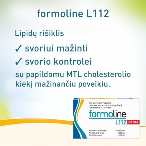 FORMOLINE L112 EXTRA 750mg, 128 tablečių | Mano Vaistinė