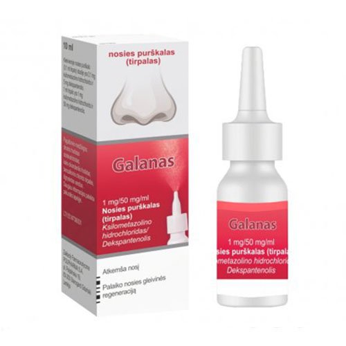 Galanas 1 mg/50 mg/ml nosies purškalas (tirpalas) 10ml N1 | Mano Vaistinė