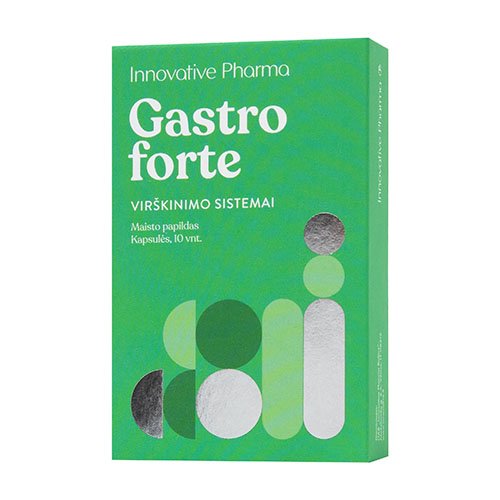 Maisto papildas virškinimui GastroForte kapsulės, N10 | Mano Vaistinė