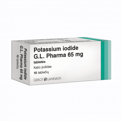 Potassium iodide G.L. Pharma 65mg tabletės N10 | Mano Vaistinė