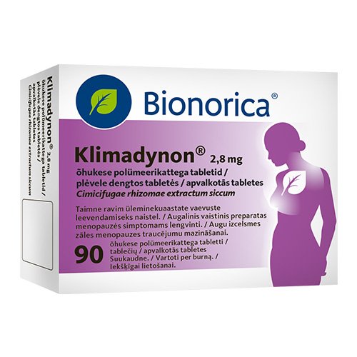 Vaistas menopauzės simptomams lengvinti Klimadynon 2.8 mg tabletės menopauzės simptomams lengvinti, N90 | Mano Vaistinė