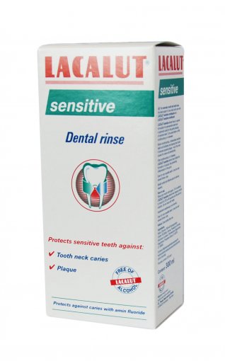 Burnos skalavimo skystis Lacalut Sensitive burnos skalavimo skystis jautriems dantims, 300 ml | Mano Vaistinė