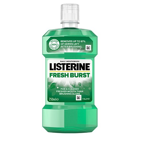 Burnos higienos priemonė Listerine Frechburst burnos skalavimo skystis, 250 ml | Mano Vaistinė