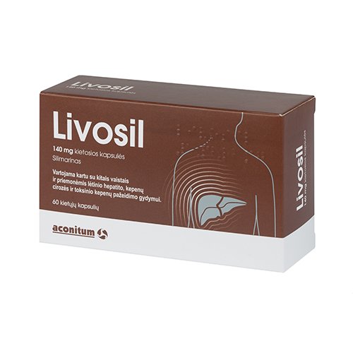 Vaistas tulžies ir kepenų ligoms gydyti Livosil 140 mg kapsulės, N60 | Mano Vaistinė