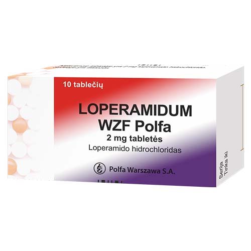 Viduriavimą mažinantis vaistas Loperamid Polfa 2 mg tabletės, N10 | Mano Vaistinė
