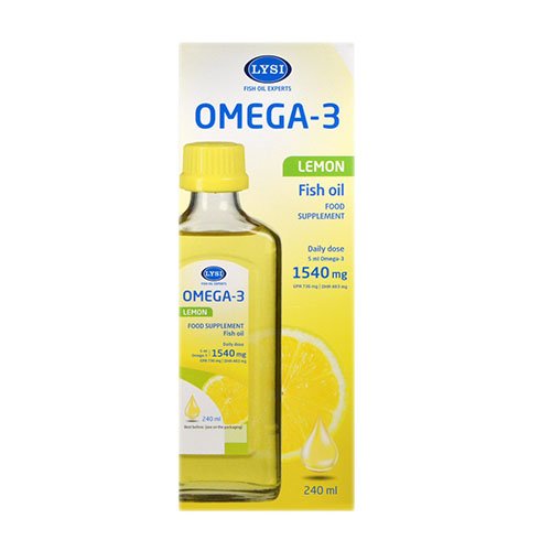 Maisto papildas, žuvų taukai Lysi Omega-3, citrinų skonio žuvų taukai, 220 g | Mano Vaistinė