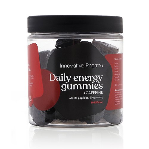 Maisto papildas Daily Energy su kofeinu guminukai N60 | Mano Vaistinė