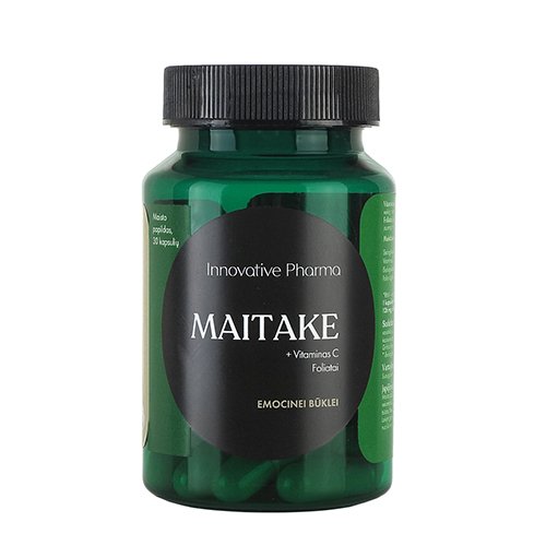 Maisto papildas MAITAKE+ Vitaminas C + Foliatai kaps. N30 | Mano Vaistinė