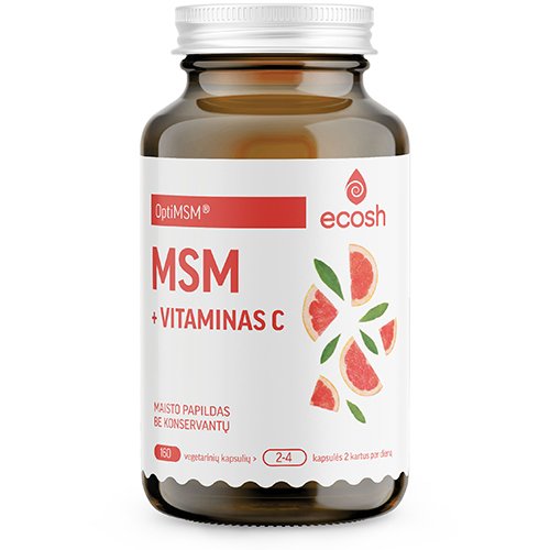 ECOSH MSM + vitaminas C, 160 kapsulių | Mano Vaistinė