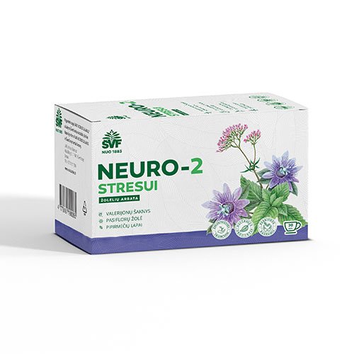 Arbatos ir vaistažolės nervų sistemai NEURO-2 STRESUI, žolelių arbata, 1,5g, N20 | Mano Vaistinė