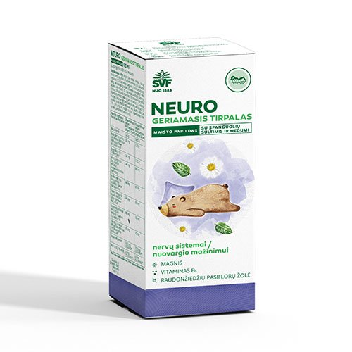 Maisto papildas nervų sistemai Neuro sirupas vaikams,150 g (AC) | Mano Vaistinė