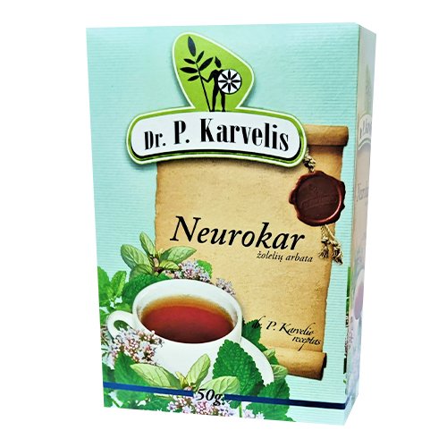 Arbatos ir vaistažolės nervų sistemai Neurokar žolelių arbata, 50 g | Mano Vaistinė