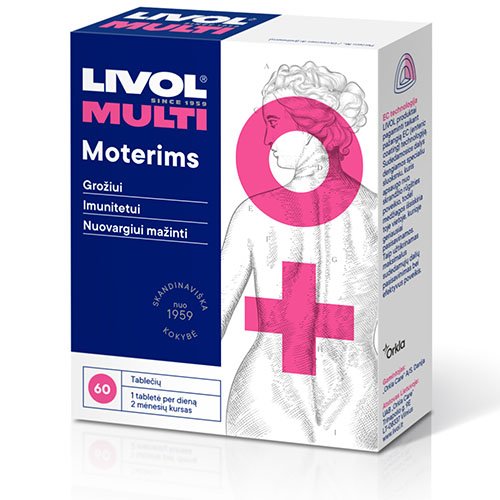 Maisto papildas moterims Livol Multi Total Women tabletės, N60 | Mano Vaistinė