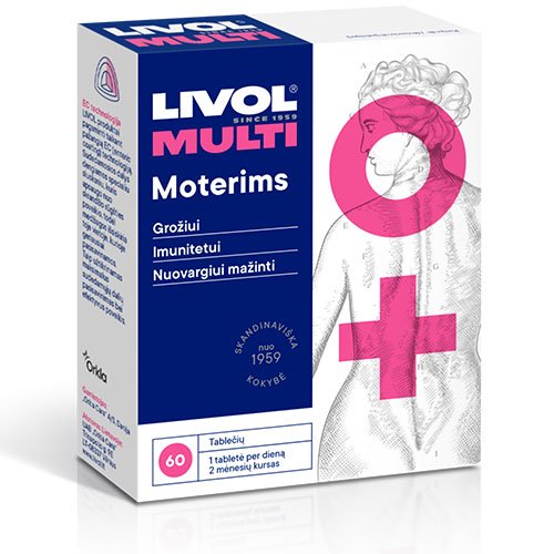 Maisto papildas moterims Livol Multi Total Women tabletės, N60 | Mano Vaistinė
