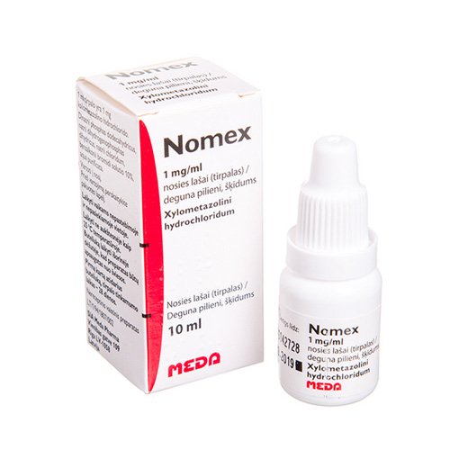 Vaistas nosiai Nomex 1 mg / ml nosies lašai, 10 ml | Mano Vaistinė