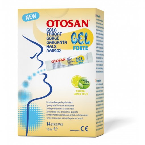 Medicinos priemonė, gerklės gelis Otosan drėkinamasis gerklės gelis paketėliais, N14x10 g | Mano Vaistinė