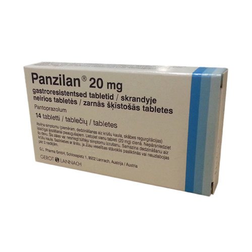 Vaistai nuo rėmens Panzilan 20 mg tabletės lizdinėje pakuotėje, N14  | Mano Vaistinė