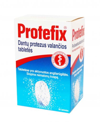 Priemonė dantų protezams Protefix valomosios dantų protezų tabletės, N66  | Mano Vaistinė