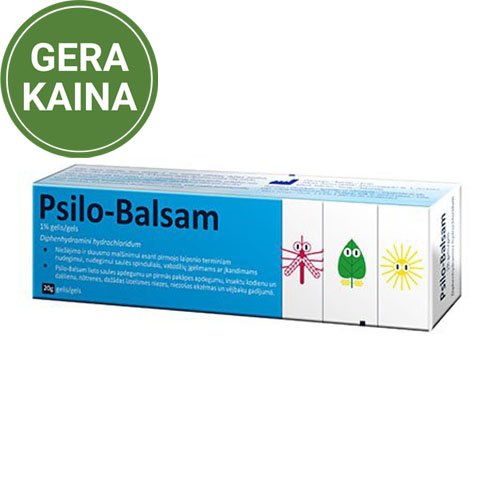 Vaistas nuo alergijos Psilo-Balsam 1 % gelis nuo alergijos, 20 g | Mano Vaistinė